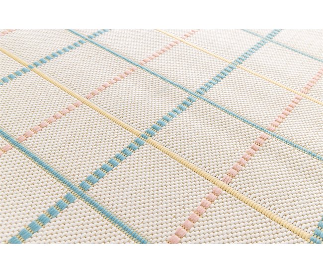 Alfombra geométrica con relieve de interior/exterior MANILA - ATTICGO 120x170 Multicolor