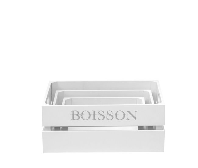 Cajas Set de 3 Blanco