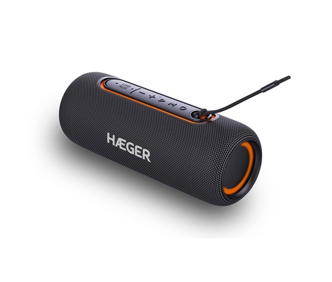 Altavoz Bluetooth Portátil HAEGER Light Boom Negro