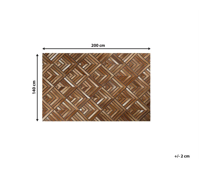 Beliani Alfombra de pelo corto TEKIR 140x200 Beige