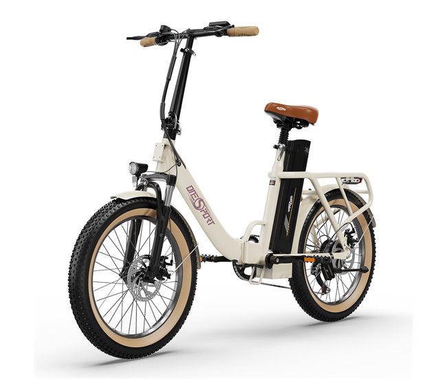 Bicicleta Eléctrica ONESPORT OT16-2 - Motor 250W Batería 48V17Ah Blanco
