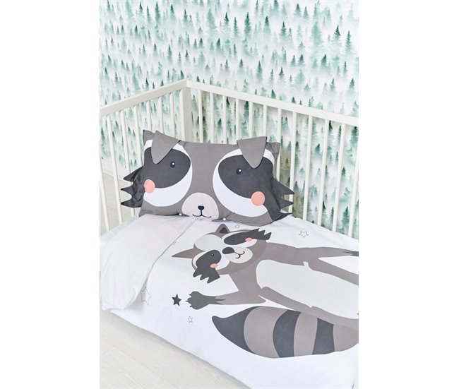 Juego de funda nórdica Infantil Blanco/ Gris