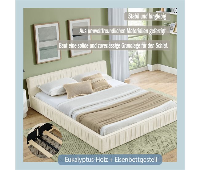 Camas de matrimonio 158x217 Beige