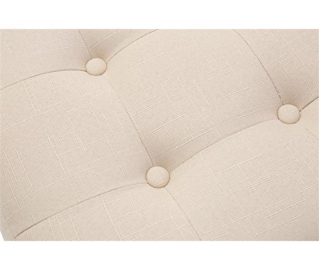 Set de 2 Taburetes Puff Pharao en tela Crema