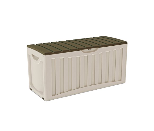 Arcón para Exterior 340 Litros de Resina 118 Beige