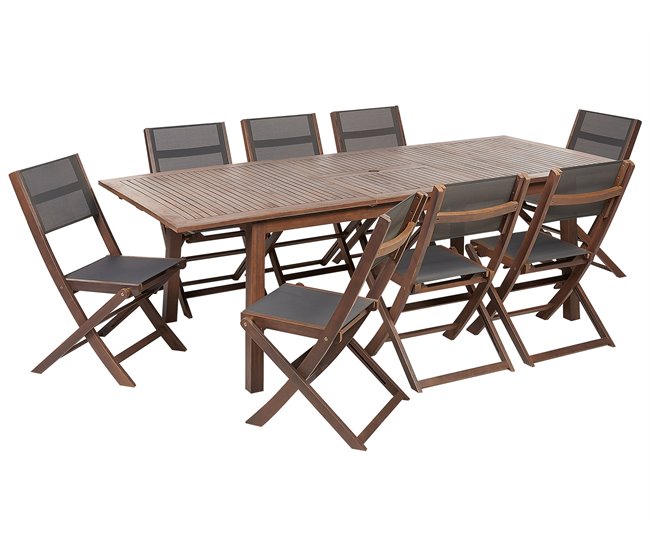 Beliani Conjunto de comedor CESANA Marron