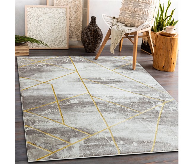 Alfombra CORE 1818 Geométrico 180x270 Gris