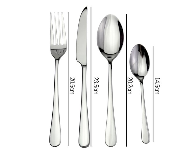 Cuberteria BASIC de acero inoxidable 16 piezas CONFORAMA  Plateado
