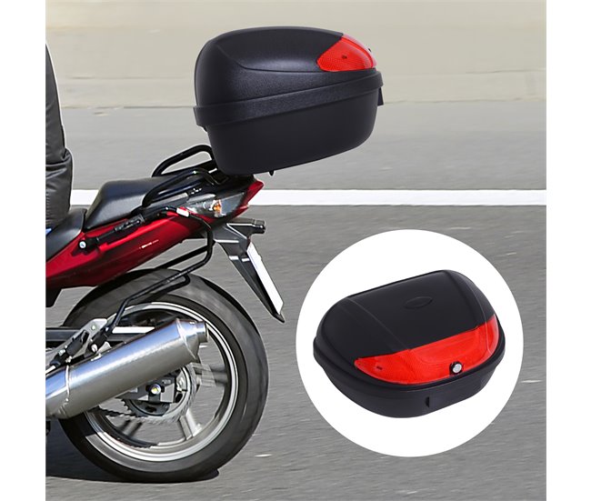 Baúl Moto PP HOMCOM, ferretería - accesorios para vehículos Negro