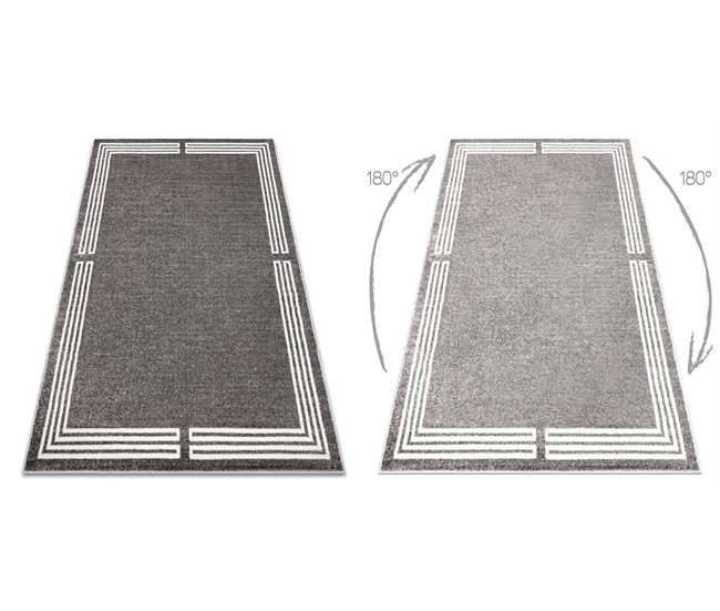 Alfombra MATEO Moderna marco estructural 200x290 Gris