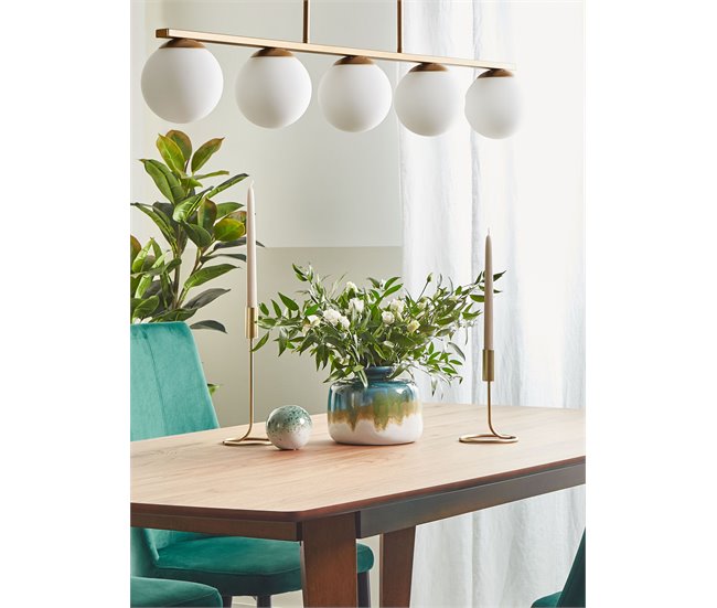 Beliani Lámpara colgante ZIKULI Dorado