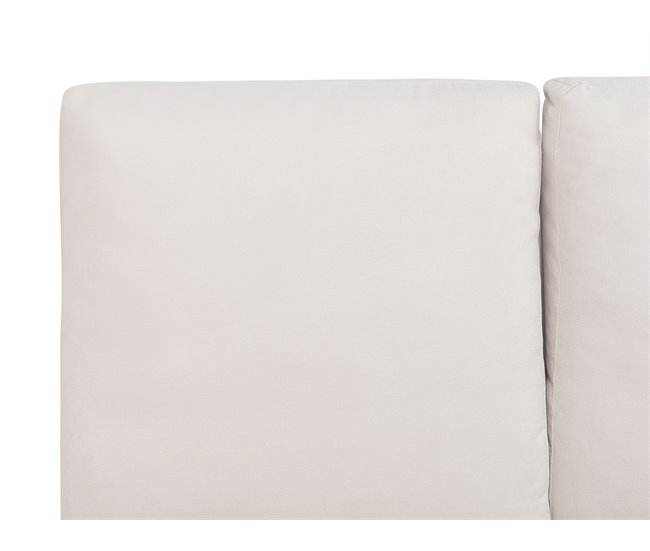 Beliani Cama con somier Chenilla MELLE 195x240 Beige