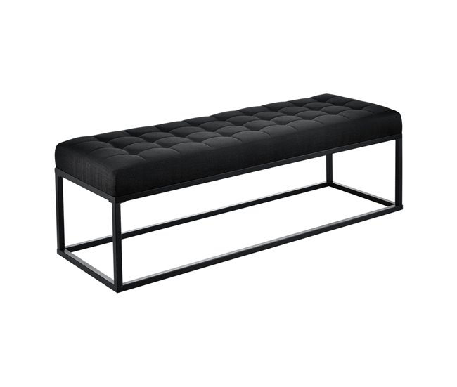 Banco Salta tapizado tela / metal 120x38 Gris