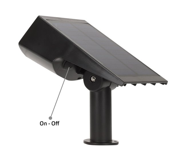 Aktive Foco solar LED 5-10 lúmenes diseño 2 en 1 Negro