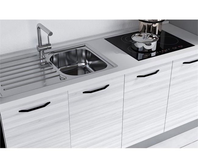 Cocina GILDA 2.0 izquierda Gris Claro/ Madera Gris