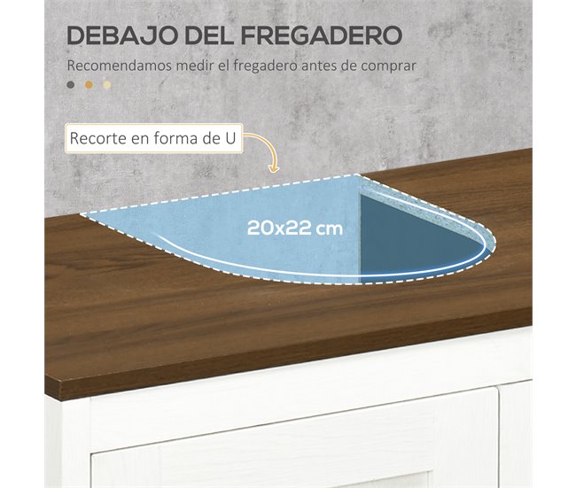 Armario de Baño Melamina de Madera kleankin, hogar - baño 60 Blanco