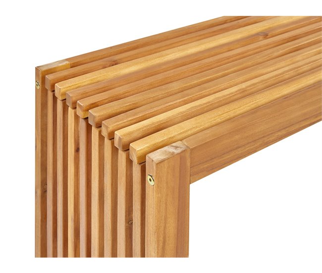 Beliani Mesa de jardín BELLANO 35x150 Madera Clara