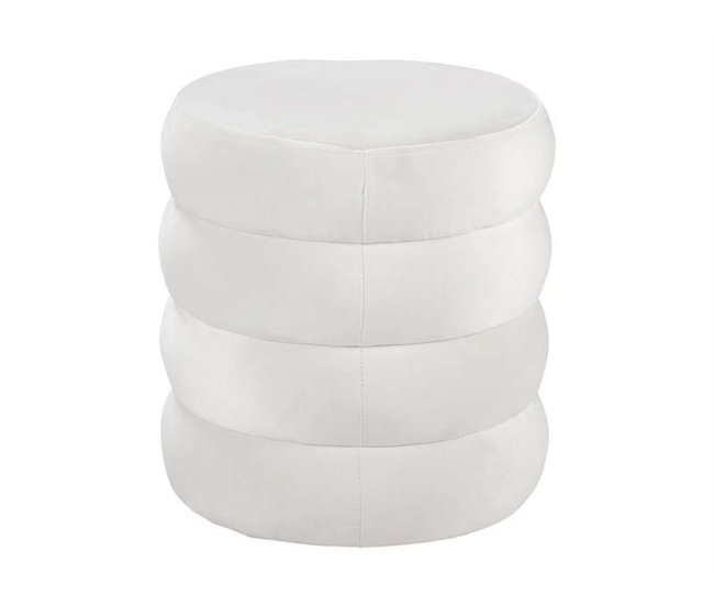Puff redondo HUGO 40x38cm color blanco Blanco