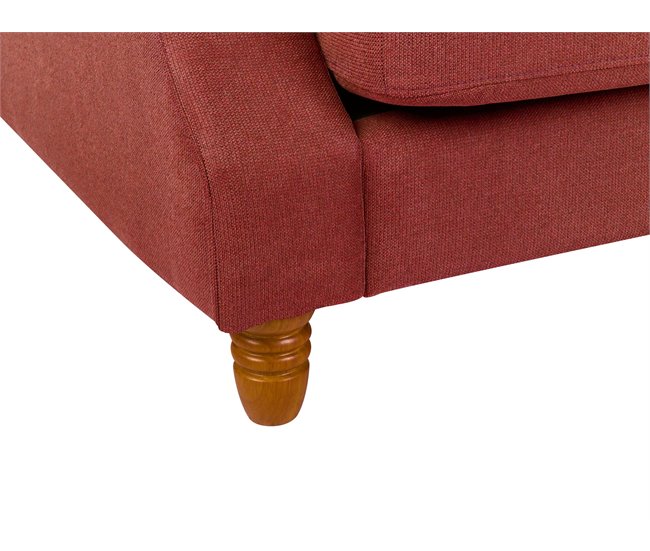 Beliani Sofá de 3 plazas Poliéster EIKE Rojo