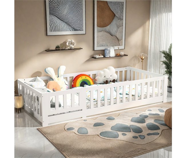 Cama|tablero, anticaída, cama individual Blanco