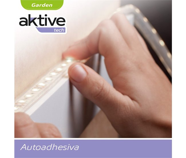 Tiras LED solar exterior autoadhesiva Aktive Blanco