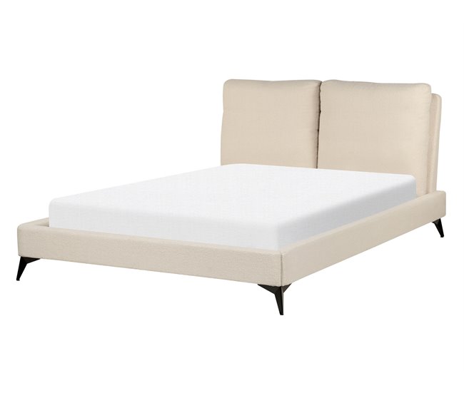 Beliani Cama Bouclé MELLE 155x240 Beige