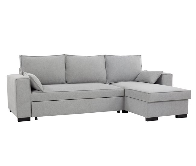 Chaise longue con cama MARLON reversible 3 plazas gris Gris