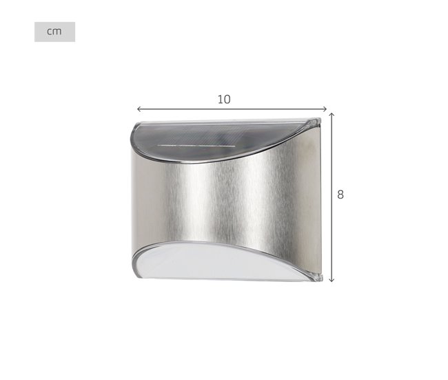 Aktive Set de 4 apliques solares LED 5-10 lúmenes Gris
