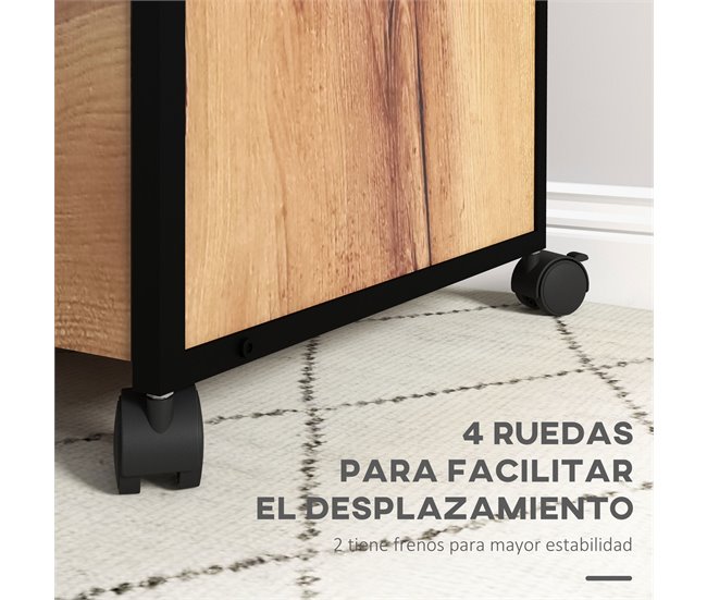 Cajonera de Oficina Melamina de Madera, Acero Vinsetto Marron