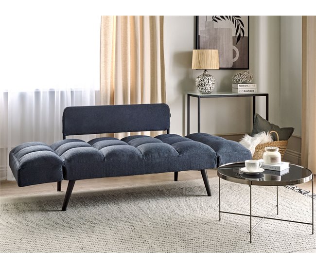 Beliani Sofá de 2 plazas Poliéster BREKKE Azul