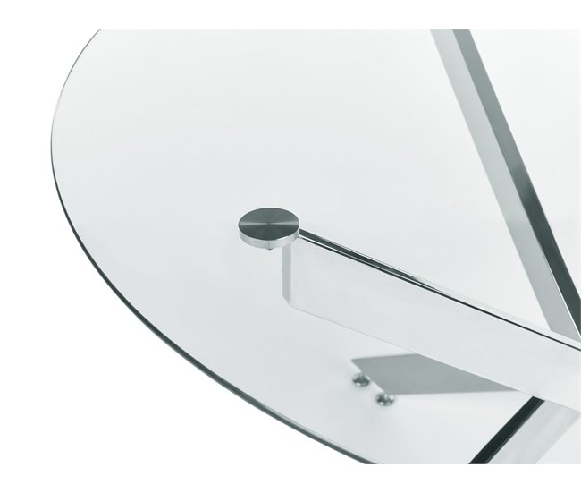 Beliani Mesa de comedor MARAMO 120x120 Dorado