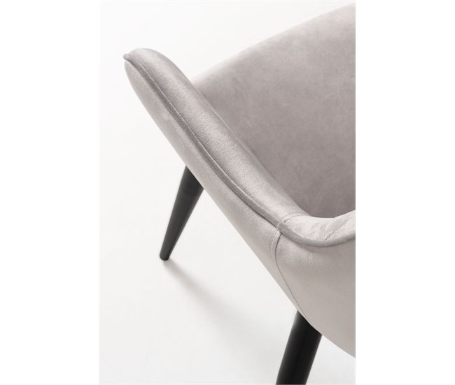 Silla Kres Terciopelo Gris