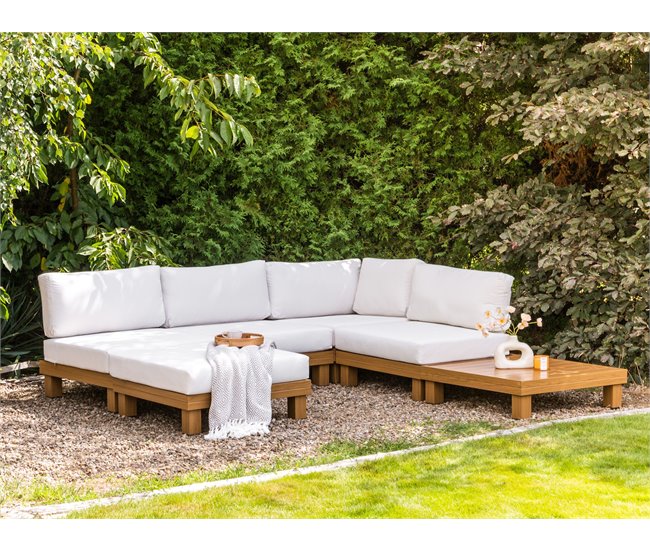 Beliani Conjunto longue SANZA Blanco