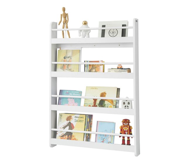 Estantería de Pared Infantil KMB08-W SoBuy Blanco