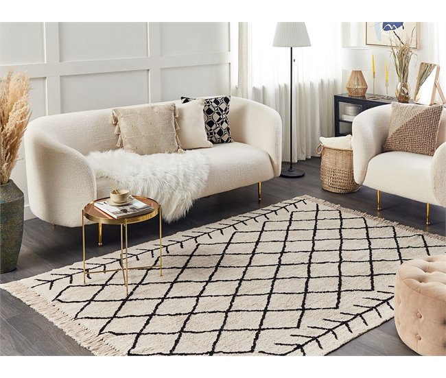 Beliani Alfombra de pelo corto BOZKIR 160x230 Beige