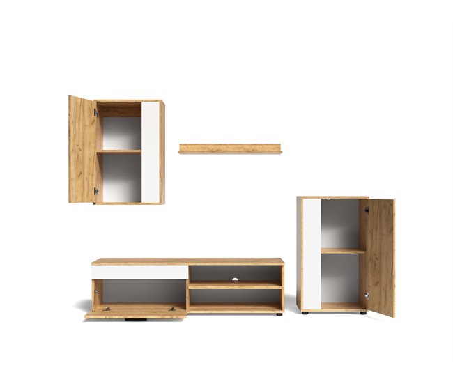Compacto tv BERNO Blanco/ Madera