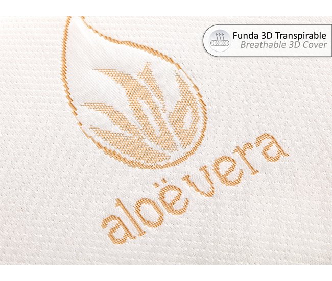 Vipalia Almohada Viscoelástica Compacta. Con tratamiento de Aloe Vera Blanco Veta
