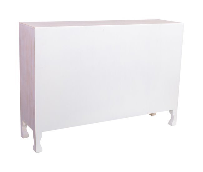 Aparador de madera de 4 puertas Blanco