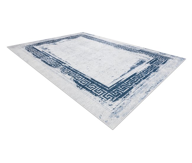 Alfombra lavable ANDRE 1213 Griego vintage 80x150 Blanco