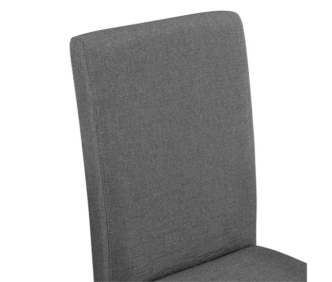 Set de comedor Kramfors mesa con 6 sillas rústico MDF textil 140x90 Roble/ Gris