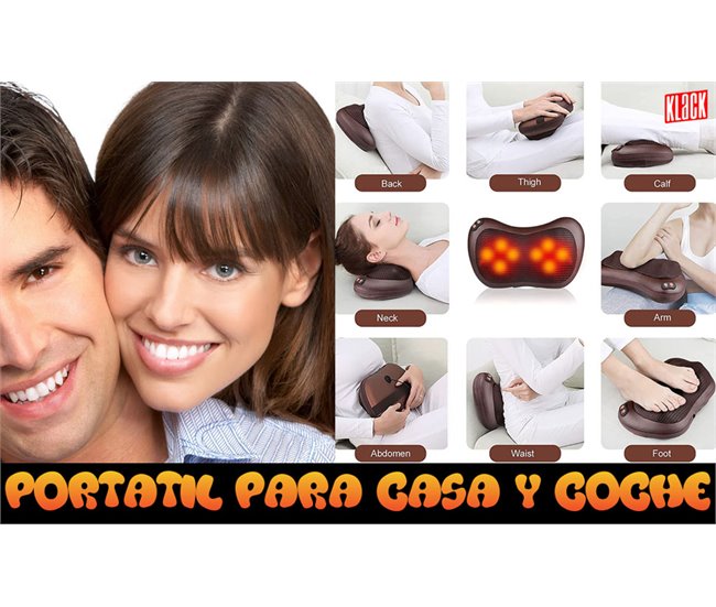 Masajeador Shiatsu con 8 Nodos Marron