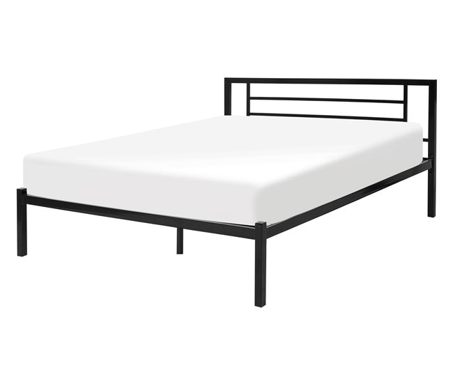 Beliani Cama Acero CUSSET 147x209 Blanco