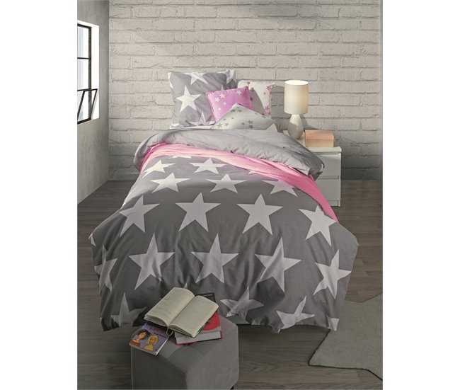 Funda Nórdica STAR II cama 90cm Gris