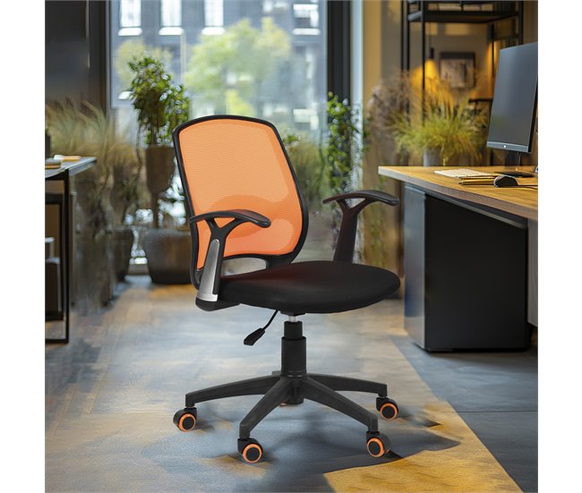 Silla de oficina MINI color negro y naranja Naranja