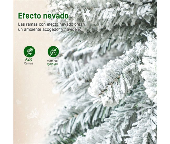 Árbol de Navidad Plástico, Acero HOMCOM, hogar - decoración Verde