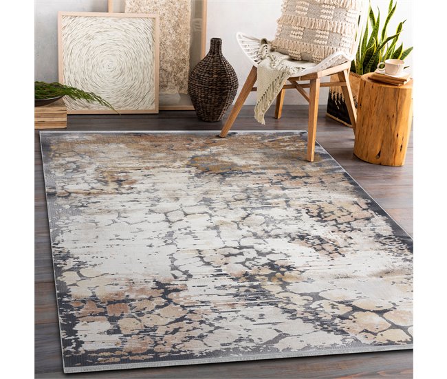 Alfombra LUCE 74 moderna Pavimentación ladrillo vintage 77x150 Marron