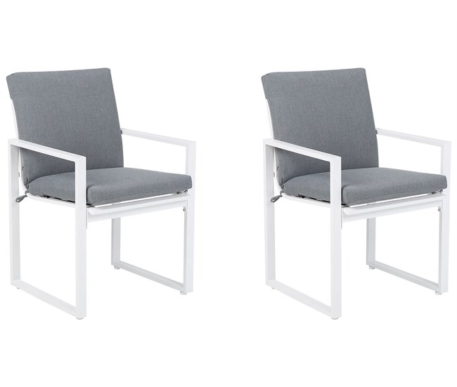 Beliani Silla de jardín PANCOLE Gris