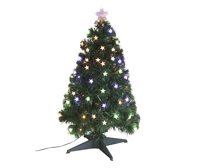 Árbol de Navidad de con 90 Luces LED Blanco con Estrella Verde