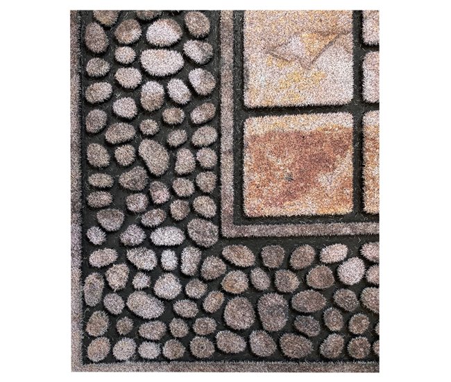 Acomoda Textil – Felpudo de Entrada, Alfombra Rectangular de Goma Gris