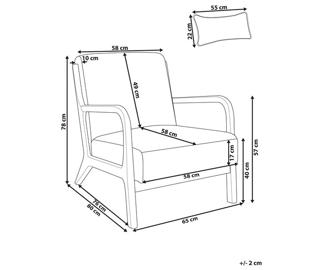 Beliani Sillón SKOVDE Beige